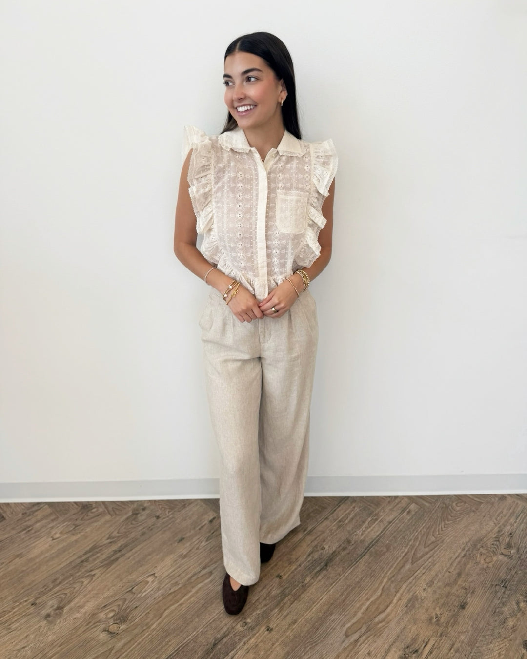 Z Supply Magnolia Wide Leg Linen Trouser
