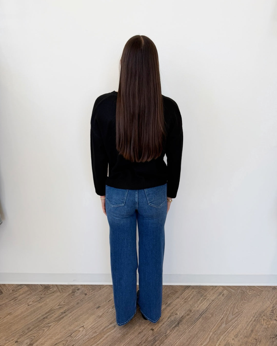 Jacky Long Sleeve V Neck Knit Top