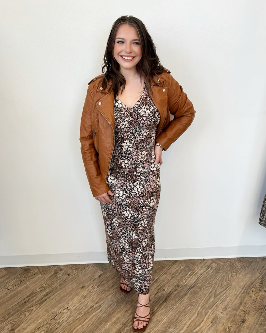 Tatianna Long Sleeve Floral Midi Dress