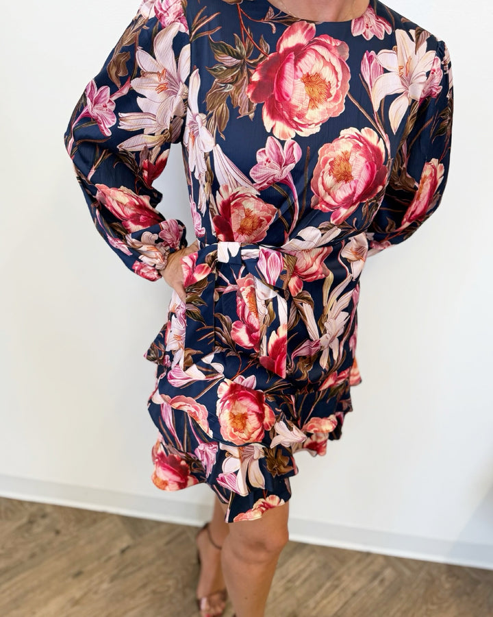 Cierra Floral Long Sleeve Mini Dress
