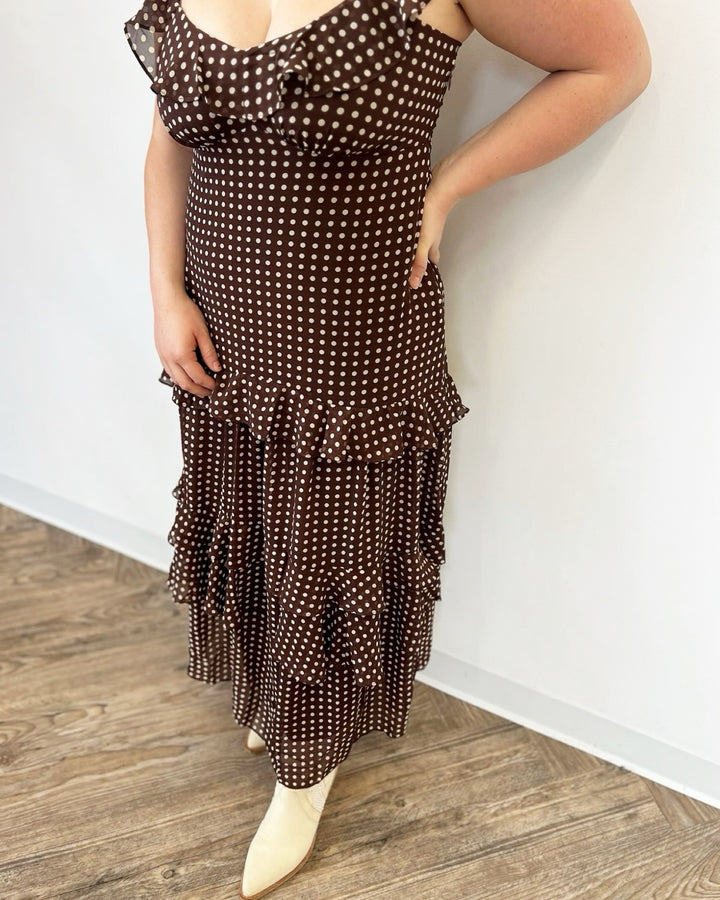 Charlene Polka Dot Tiered Dress