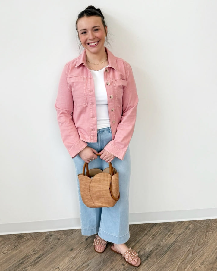 Liverpool High / Low Denim Shacket