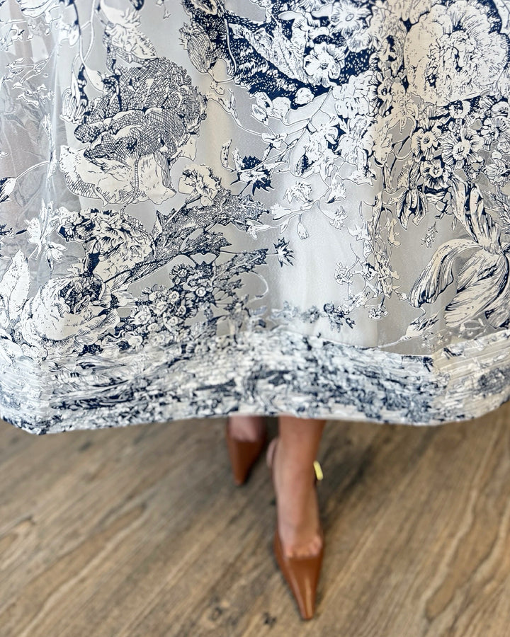 Dahlia Floral Printed Midi Dress