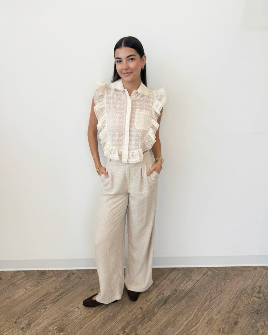 Z Supply Magnolia Wide Leg Linen Trouser