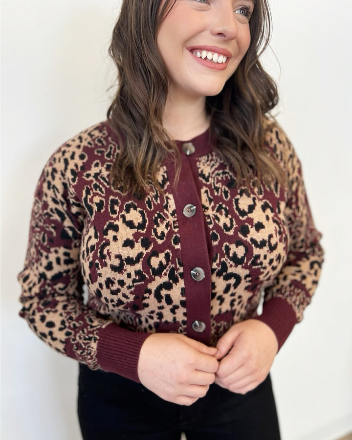 Vinnie Printed Long Sleeve Cardigan