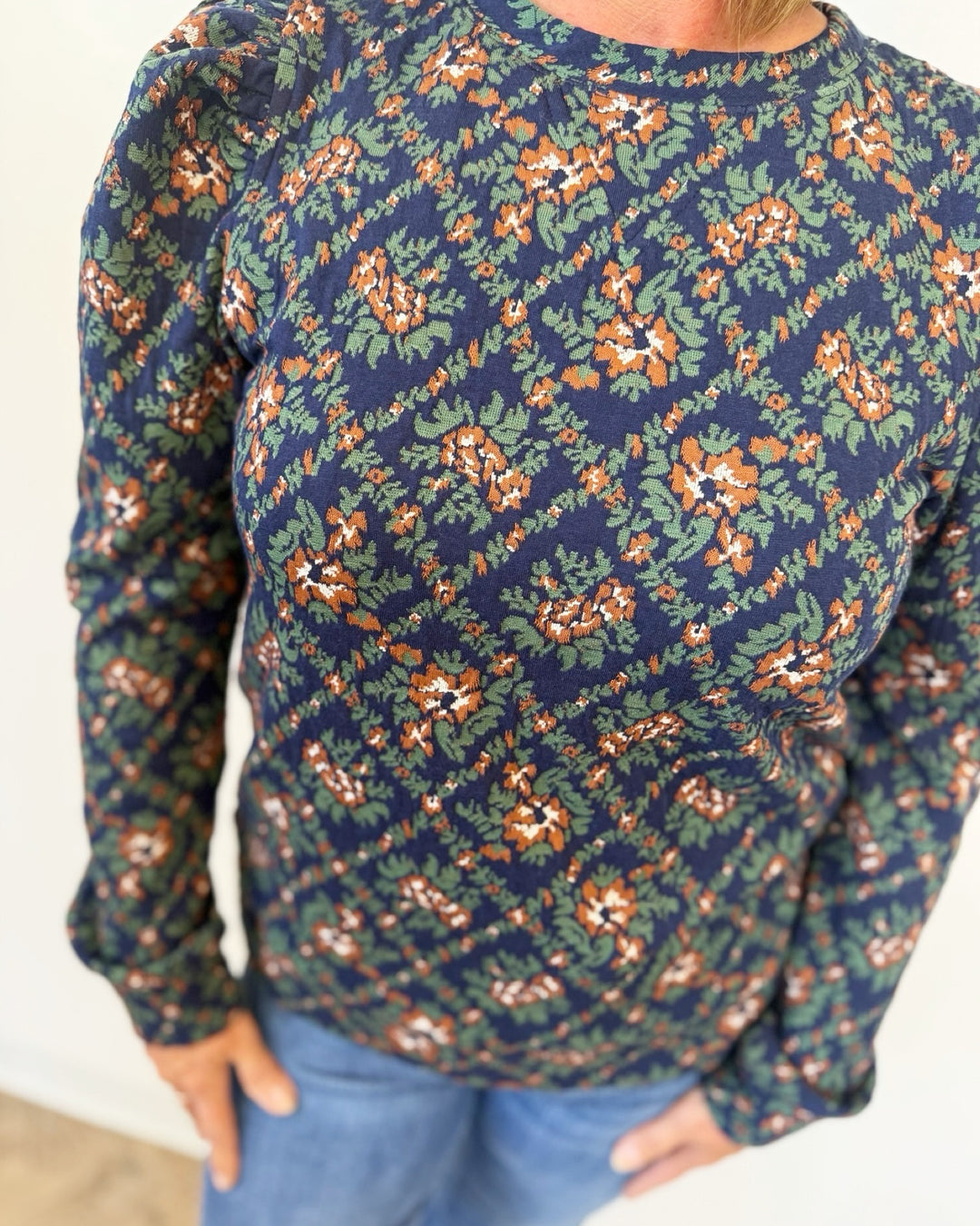 Parta Jacquard Knit Top