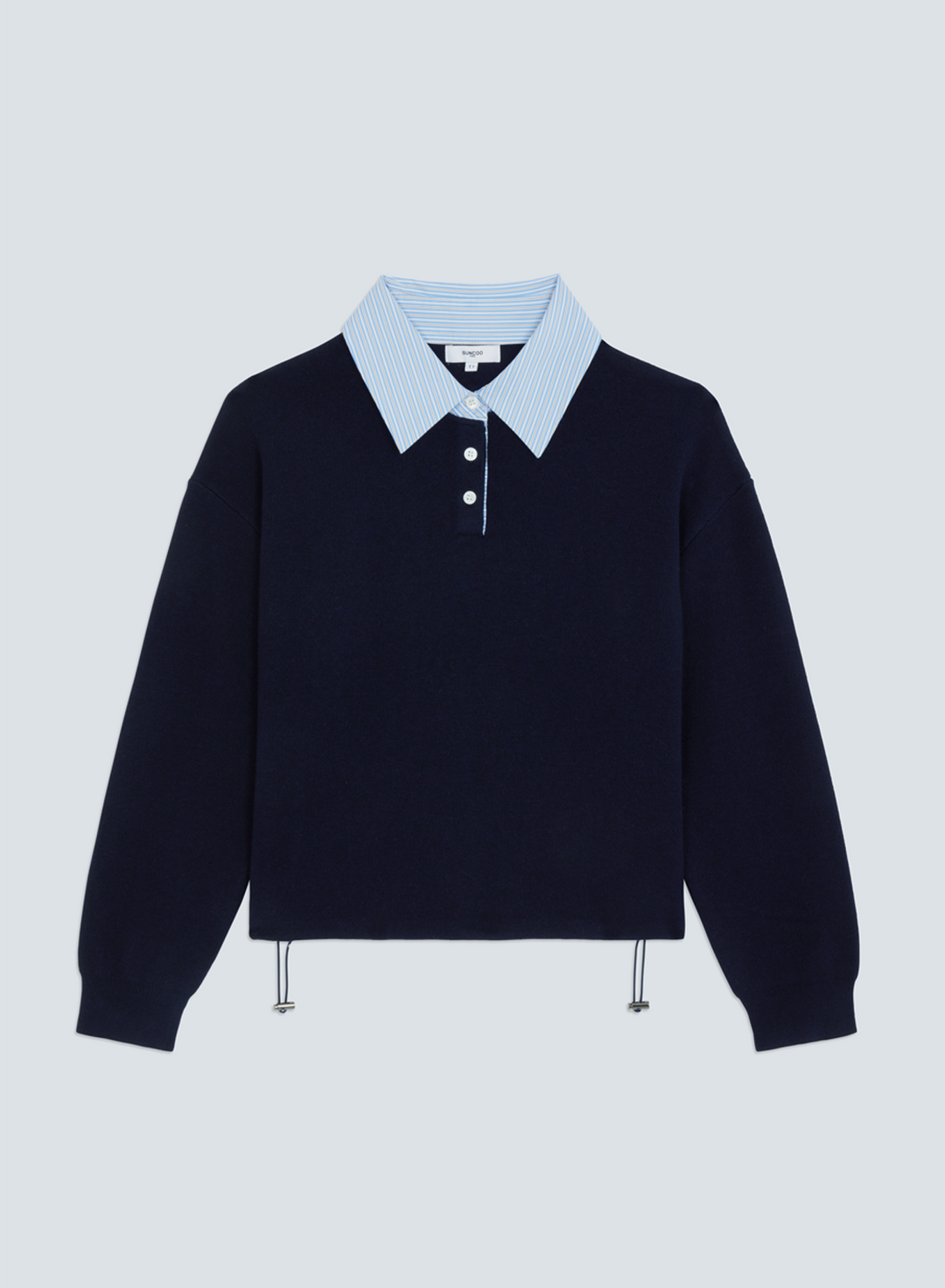 Paulin Long Sleeve Knit with Collared Neckline