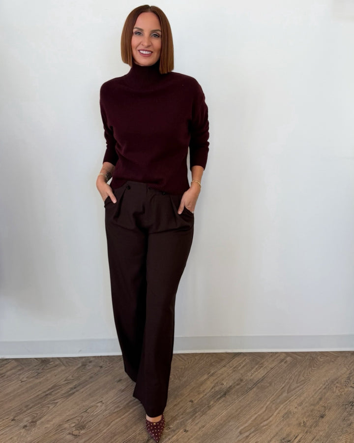 Pinto Mock Neck Pullover Knit
