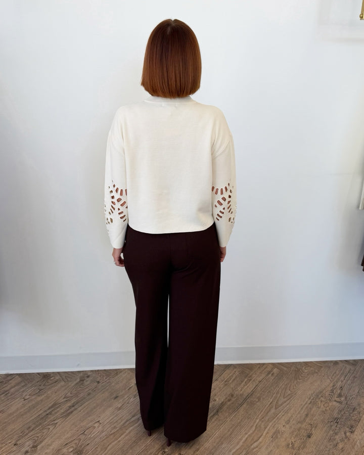 Perika Long Sleeve Open Knit Pullover