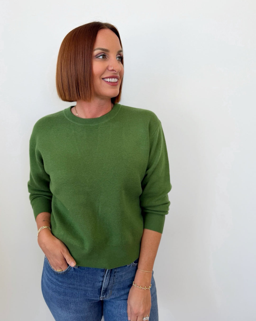 Plamedi Long Sleeve Knit with Crossover Back