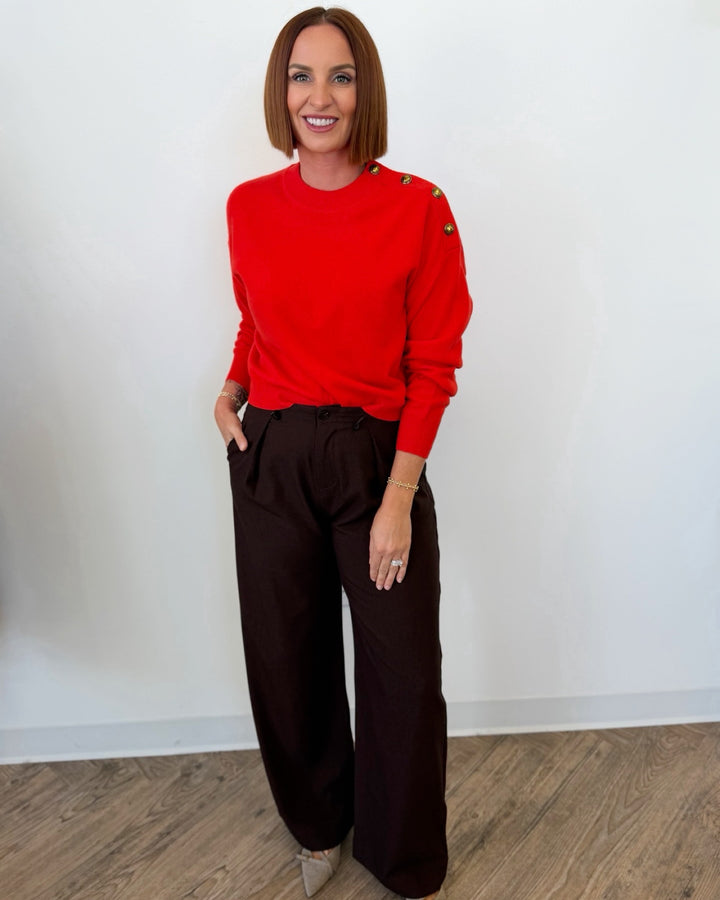 Pachi Long Sleeve Knit with Button Detail