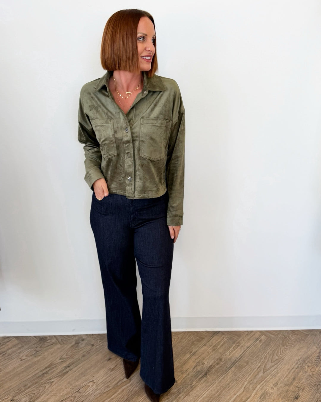 Z Supply All Day Cropped Suede Jacket