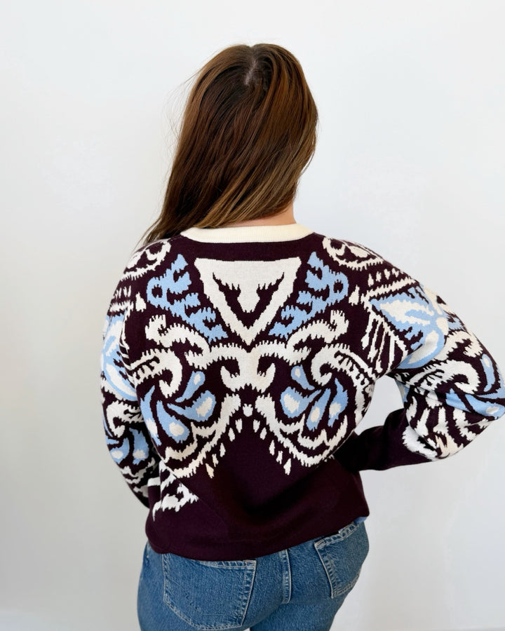 Pavaro Long Sleeve Jacquard Knit