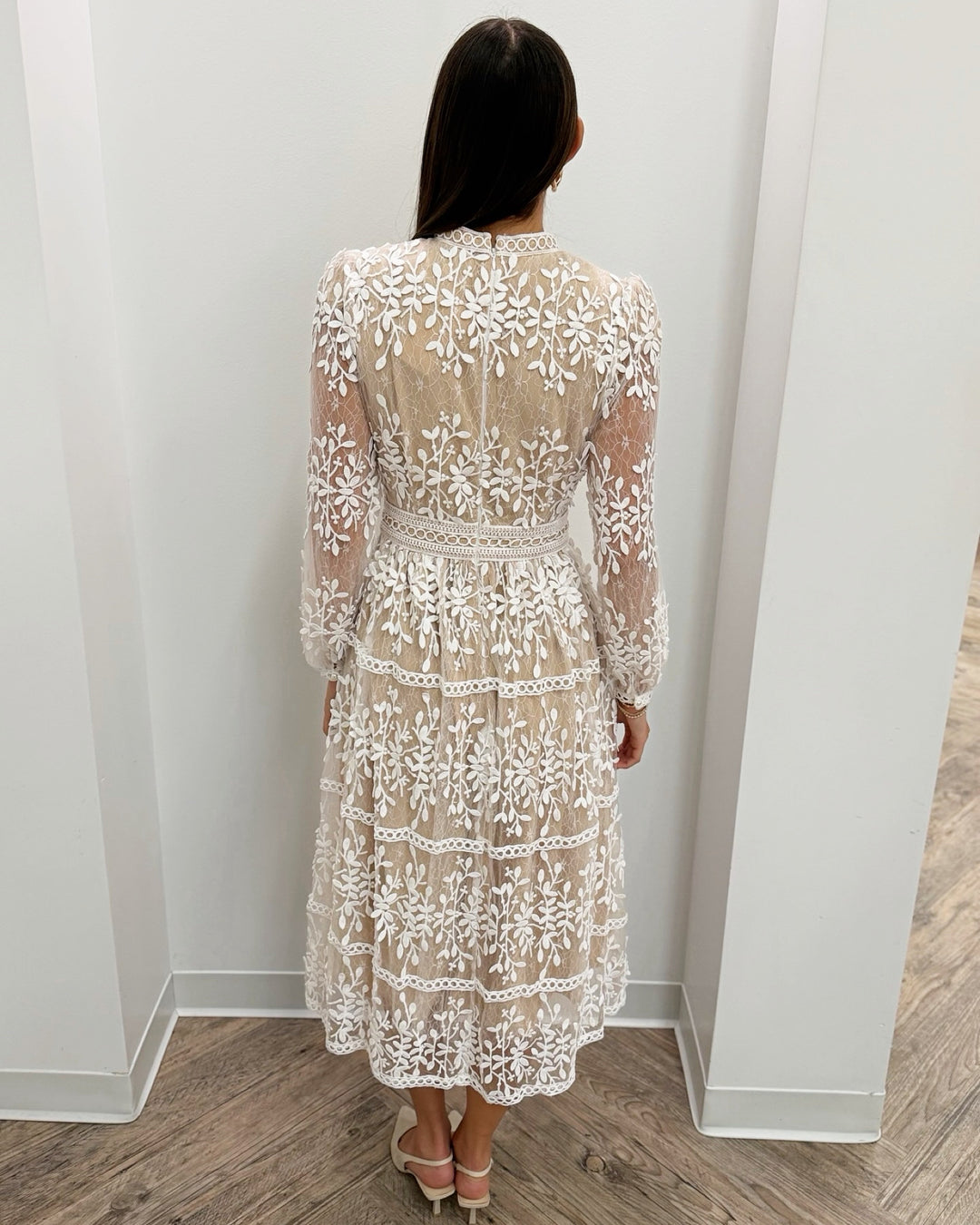 Florence Embroidered Midi Dress