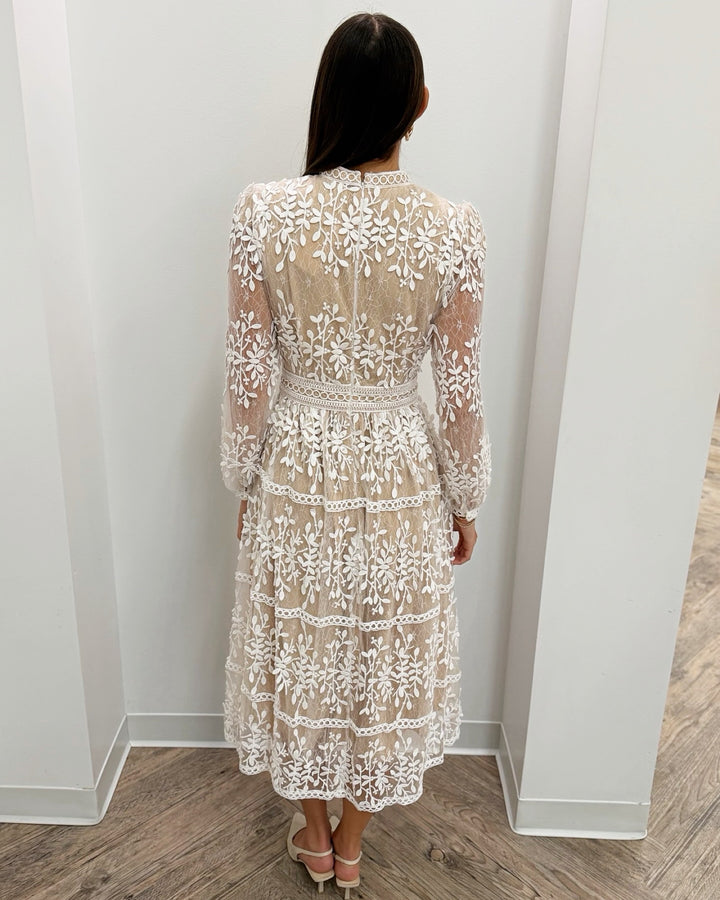 Florence Embroidered Midi Dress