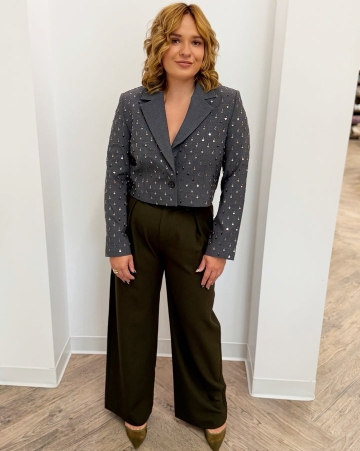 Cipri Embellished Cropped Blazer