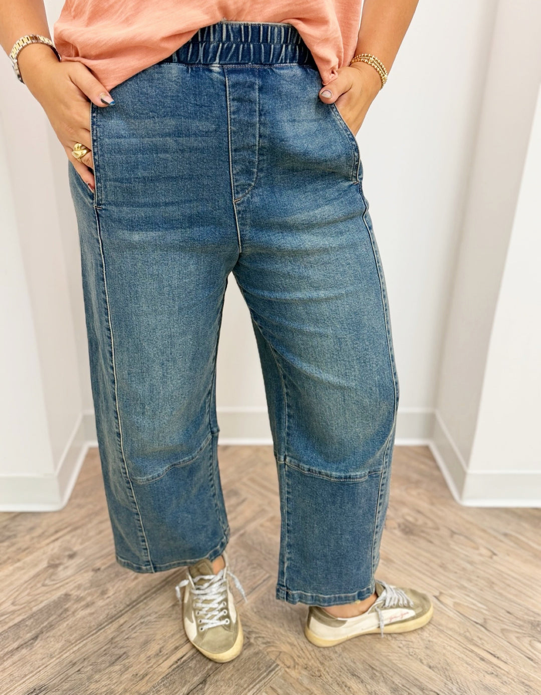 Dear John Della High Rise Pull on Jean with Tapered Leg