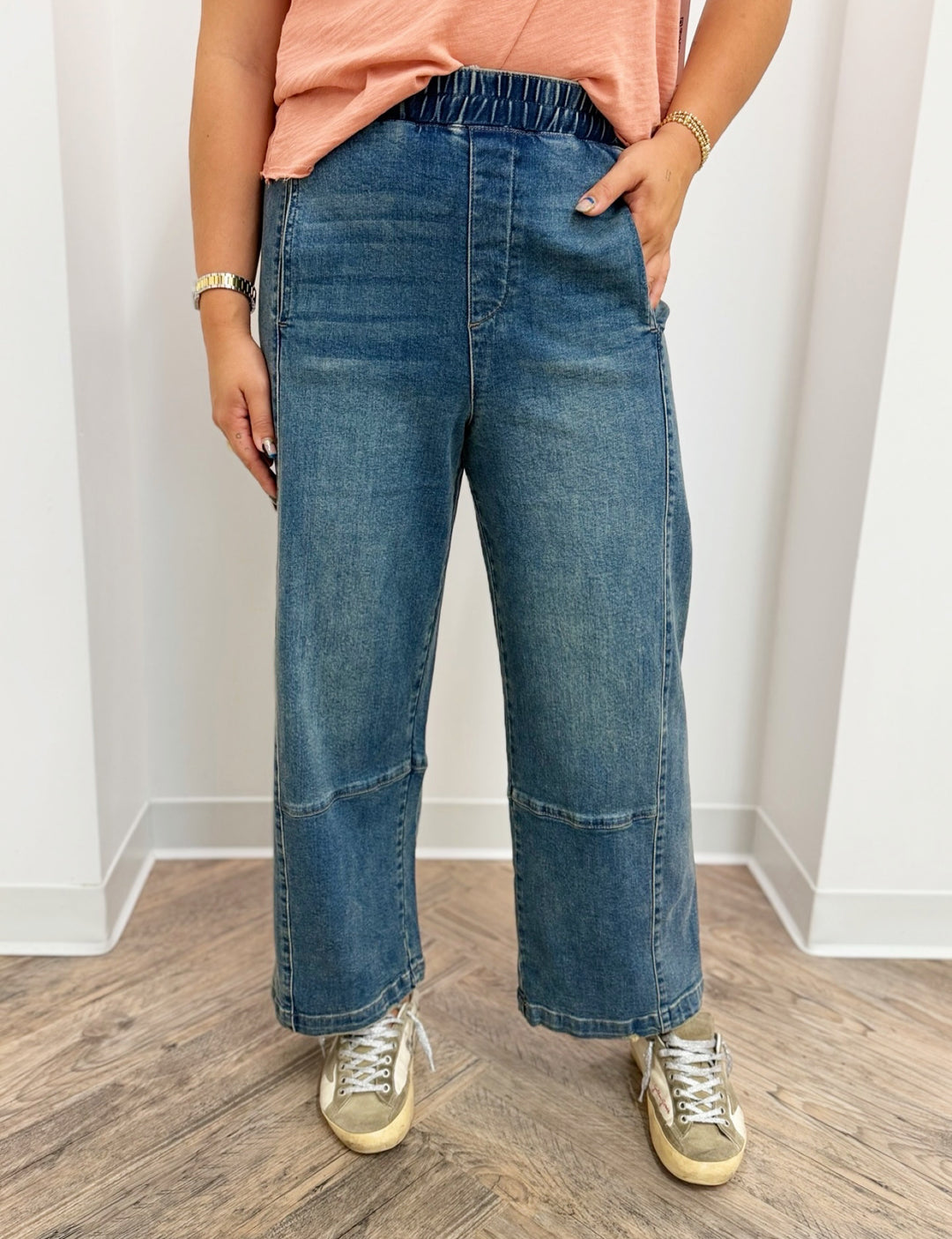 Dear John Della High Rise Pull on Jean with Tapered Leg