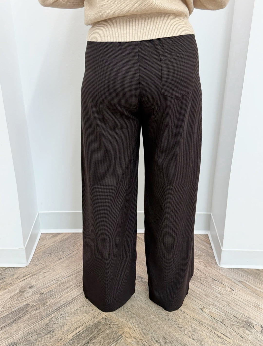 Jet Wide Leg Checked Trouser