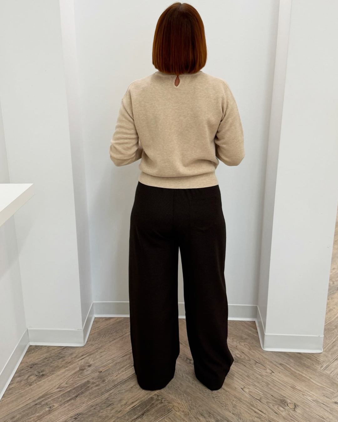 Pacoli Long Sleeve Knit with Collar Detail
