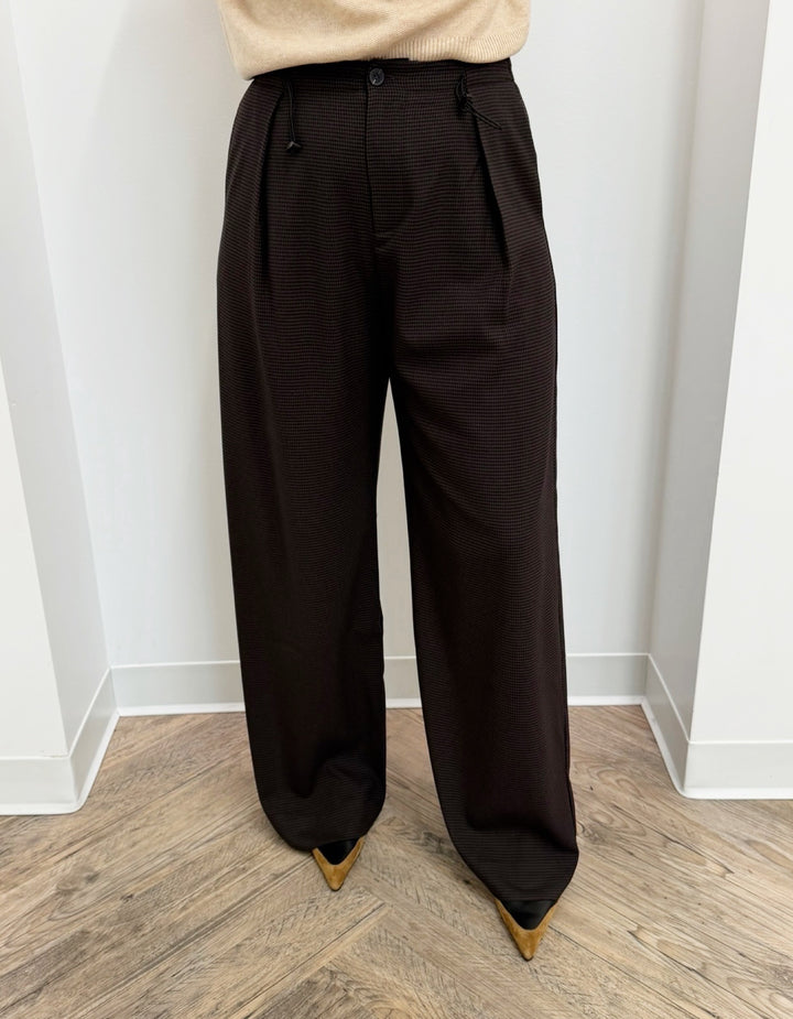 Jet Wide Leg Checked Trouser
