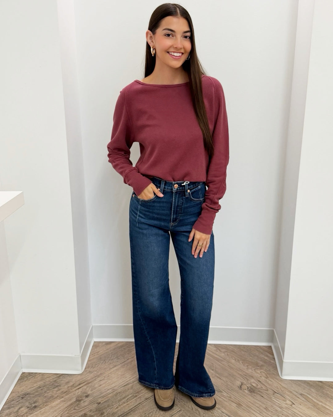 Pistola Kyra High Rise Bowed Wide Leg