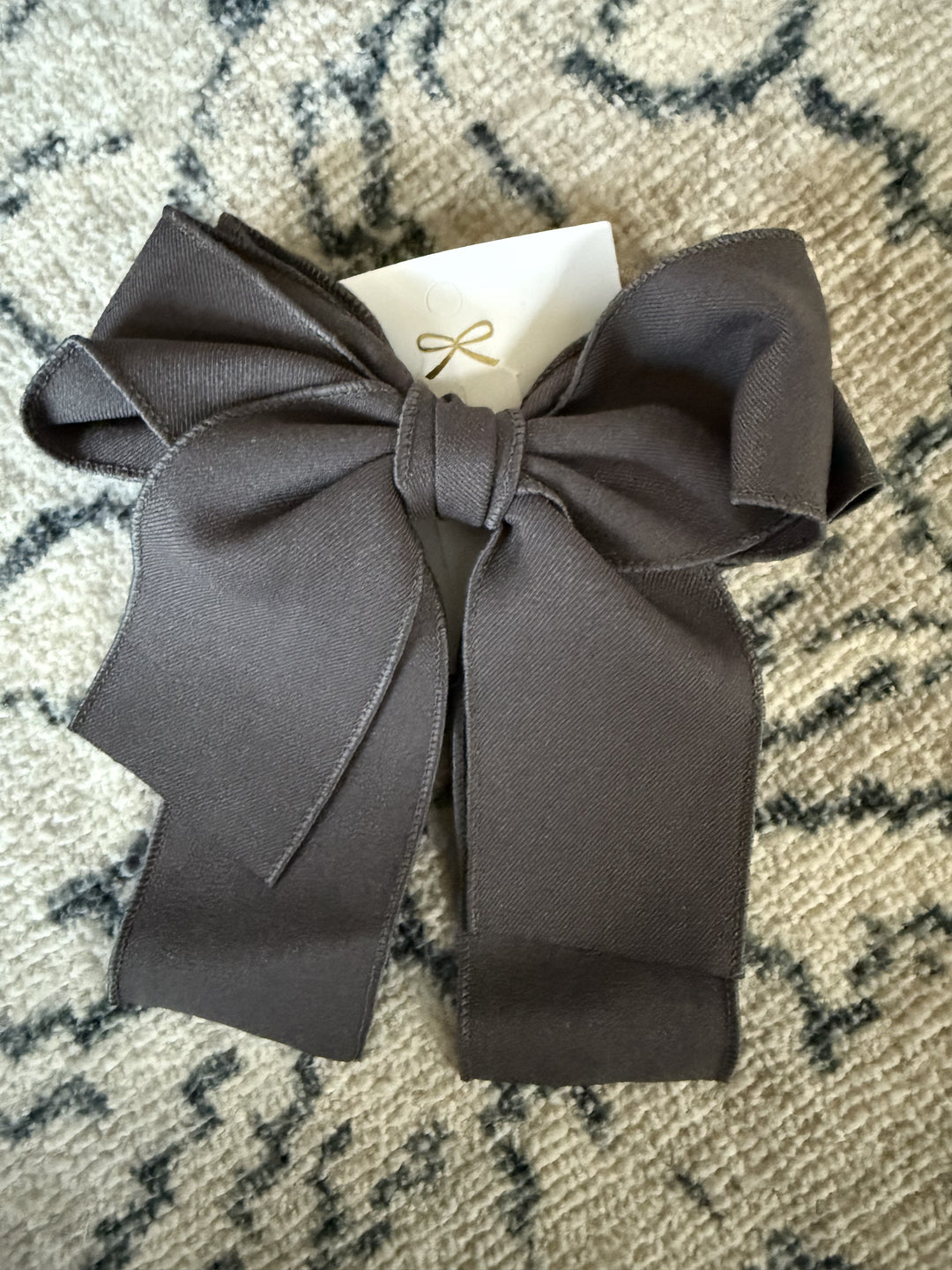 CC38902 Gray or Black Double Bow Hair Clip