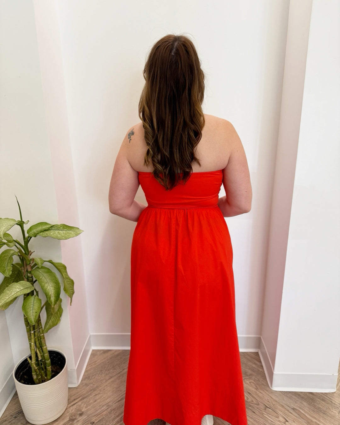 Z Supply Sunsought Strapless Midi Dress
