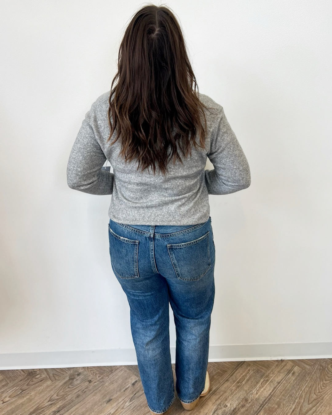 Serena V Neck Knit with Stitch Detail