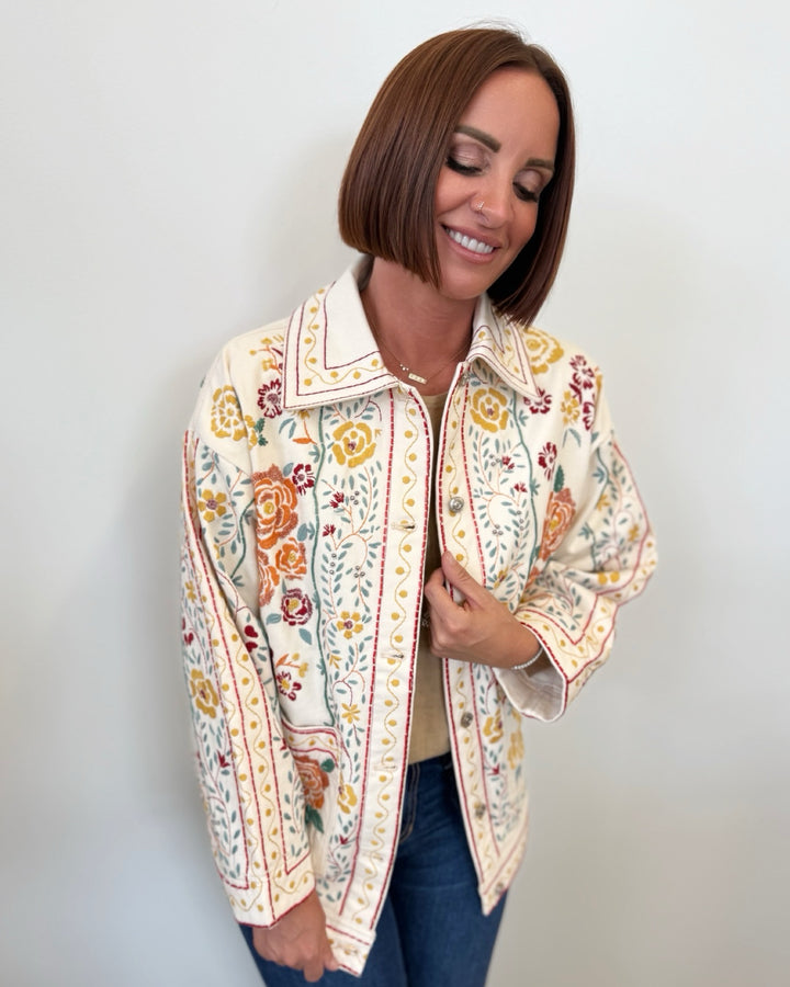 Edna Floral Printed Jacket