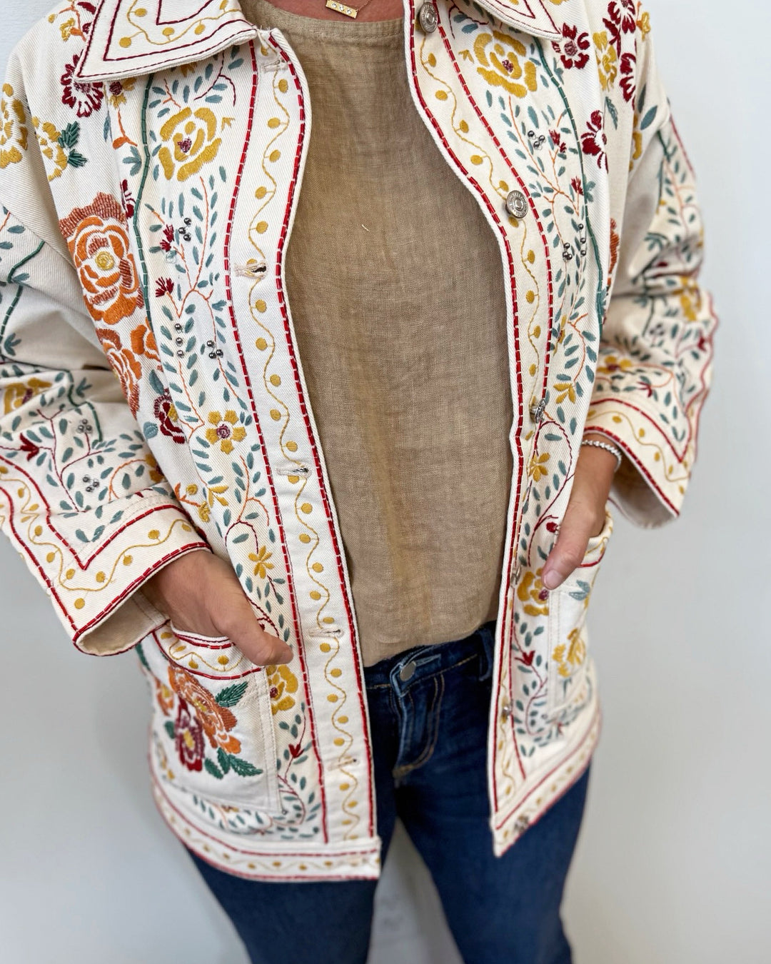 Edna Floral Printed Jacket