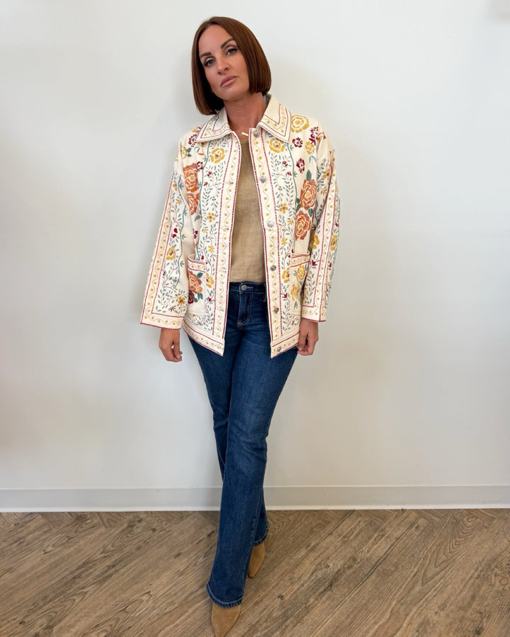 Edna Floral Printed Jacket