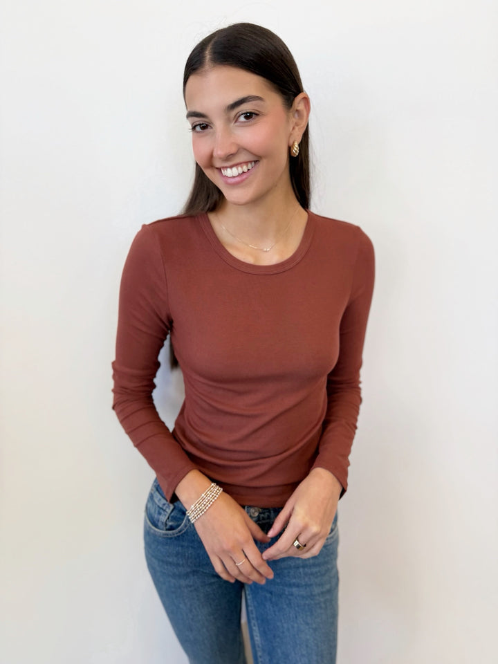 Z Supply Second Skin Crew Long Sleeve Top