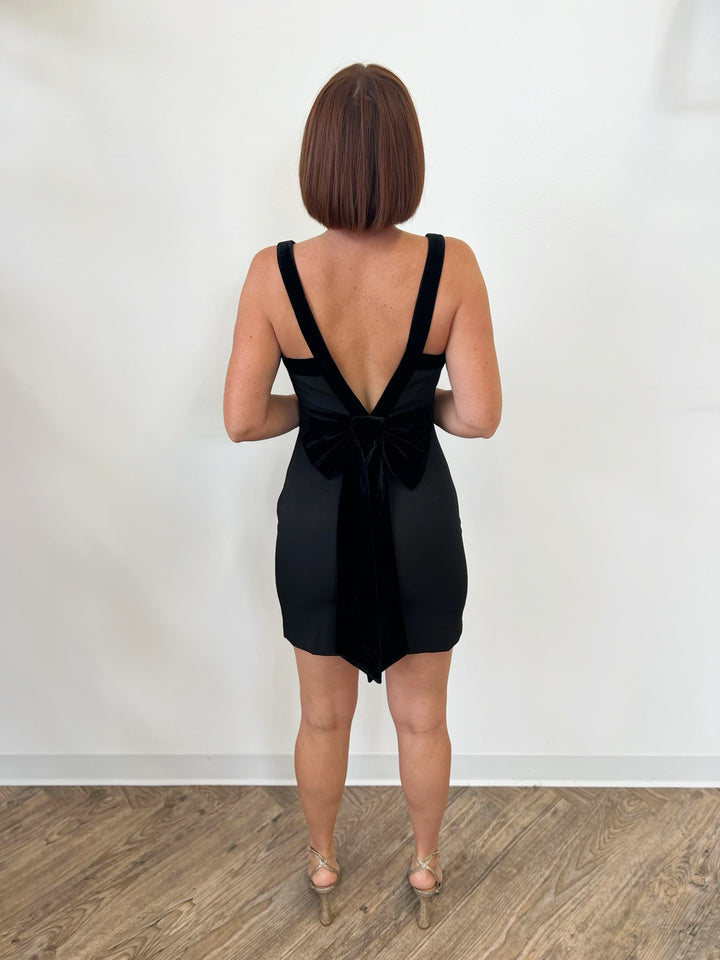 Jezebel Mini Dress with Velvet Bow