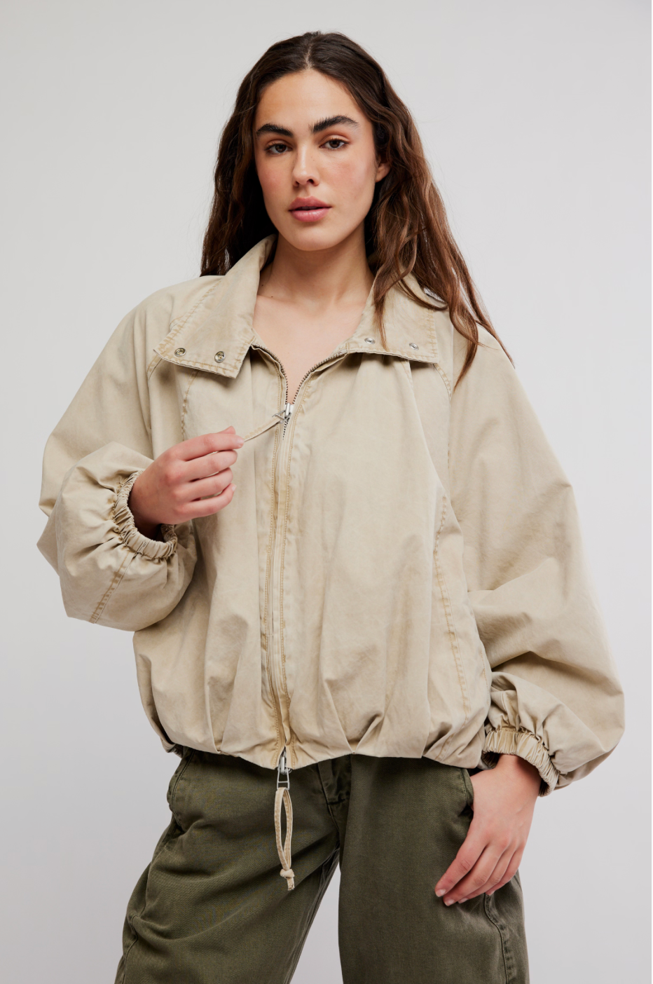 Free People Chelsea Funnel-Neck Jacket