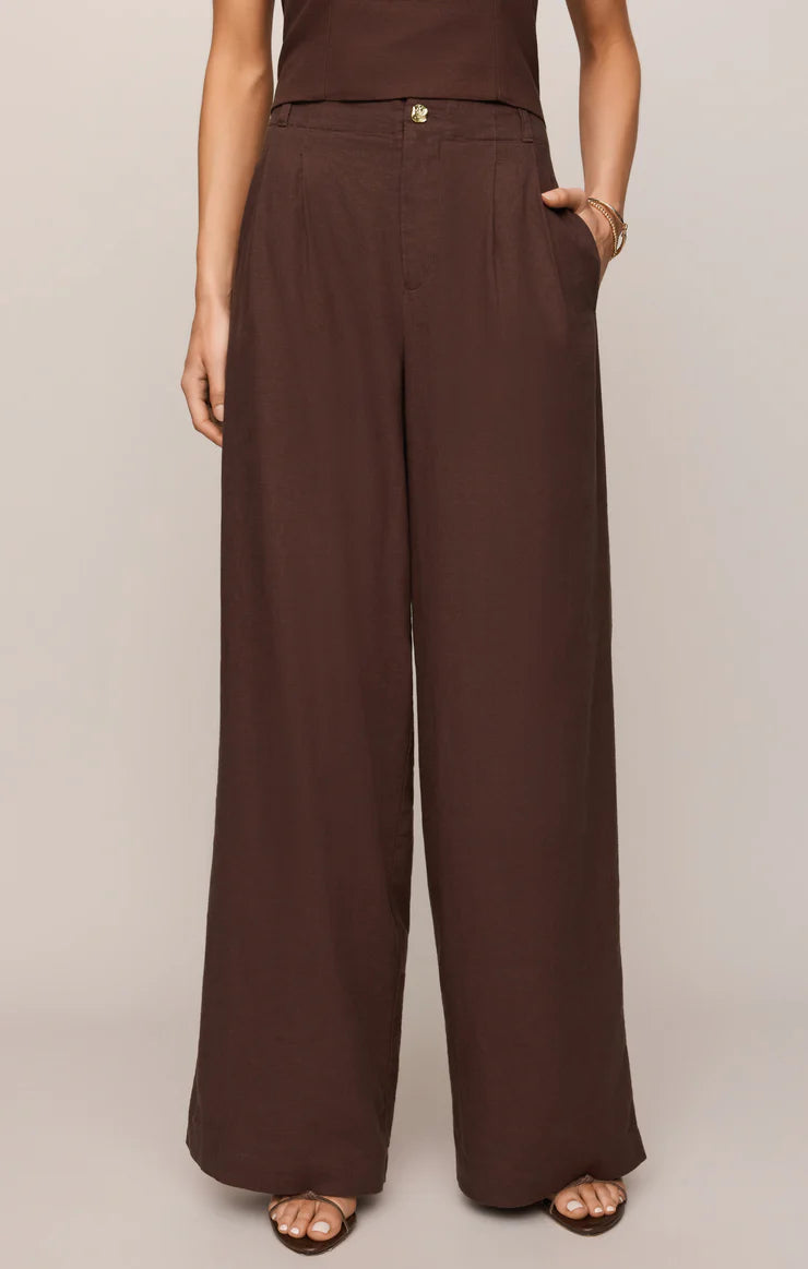 Z Supply Magnolia Wide Leg Linen Trouser