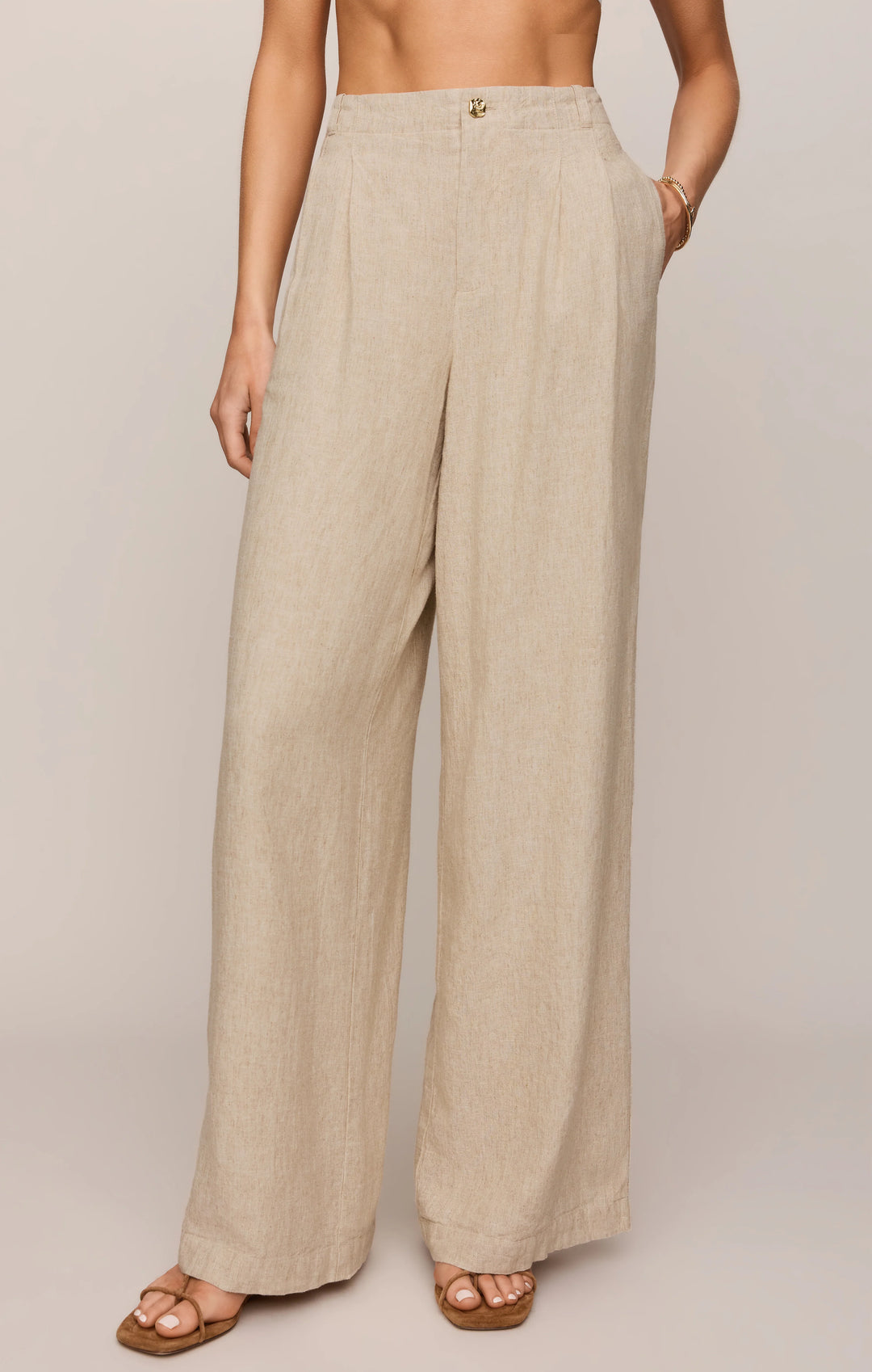 Z Supply Magnolia Wide Leg Linen Trouser