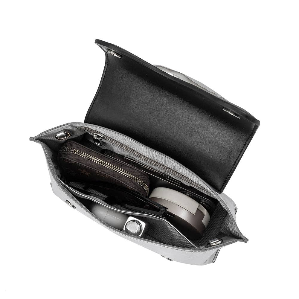 Akari Black Recycled Vegan Top Handle BagHand BagYN7725K