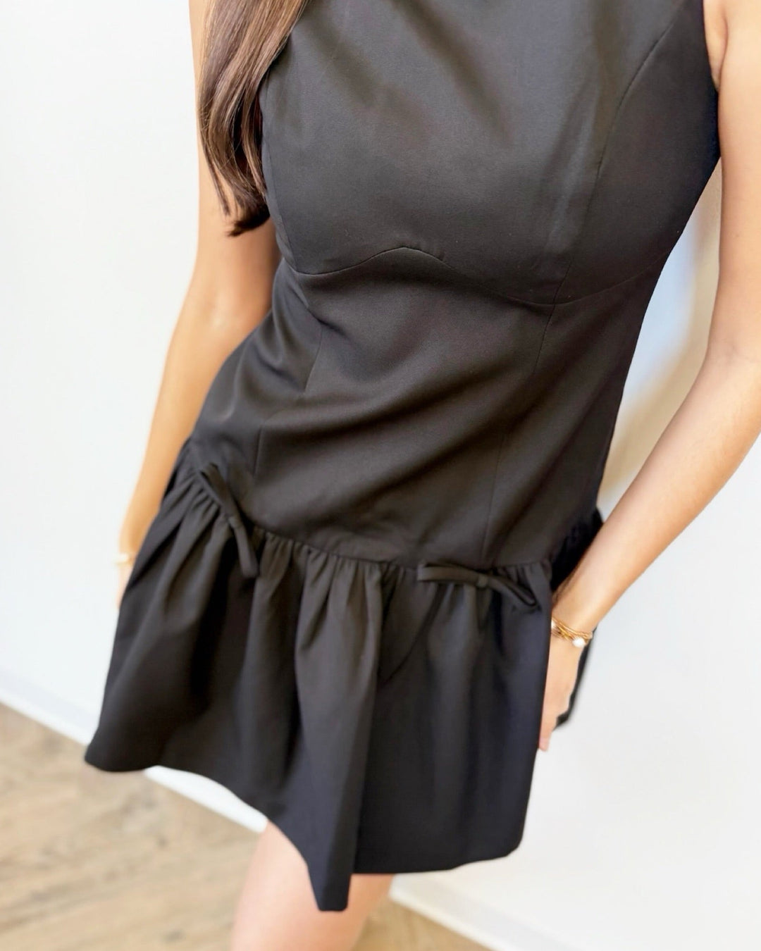 Amiri Sleeveless Mini Dress with Bow Detailmini dress