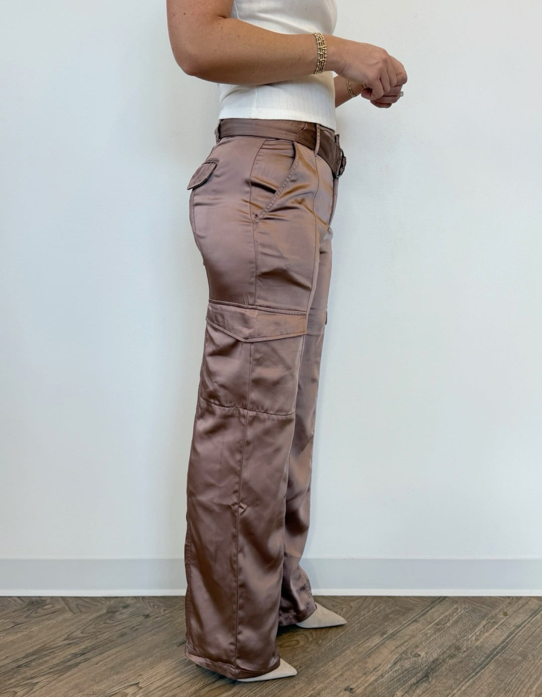 Angelina Rose Gold Cargo Pantscargo pant