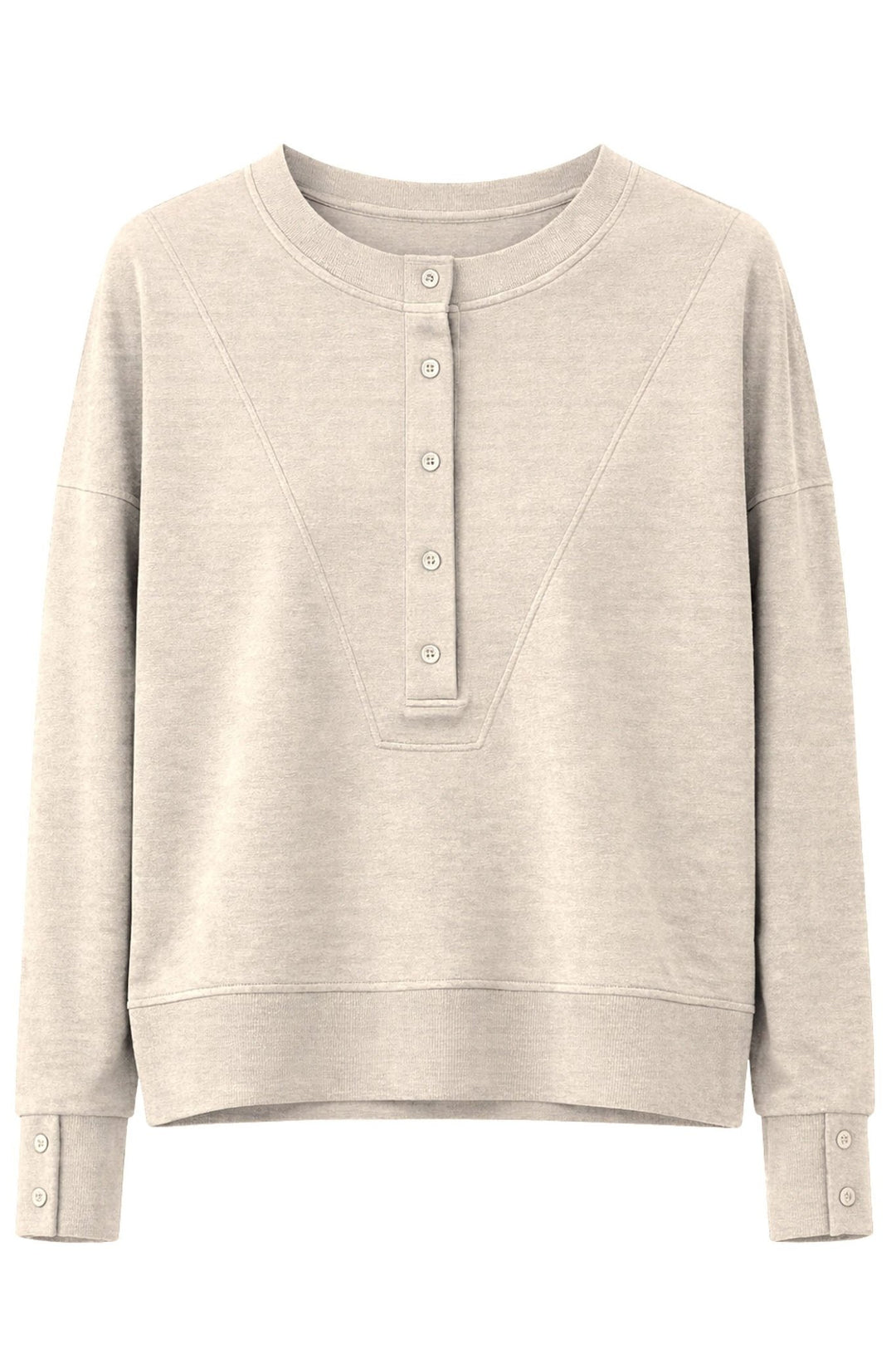 Arnelle Long Sleeve Pullover with Button Detaillong sleeve pullover