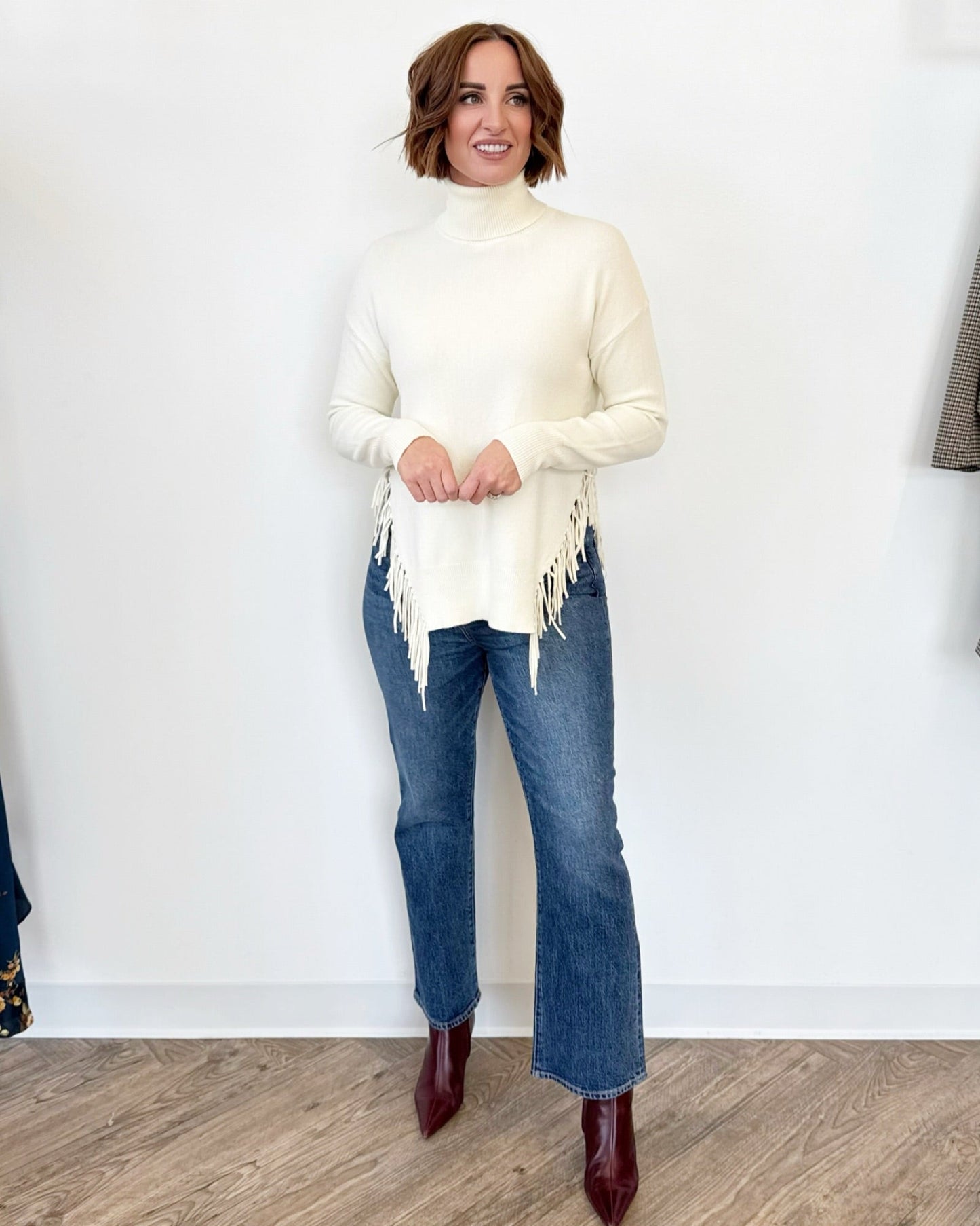 Ashley Turtleneck Fringe SweaterSweater