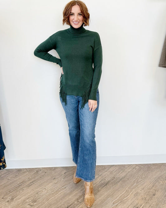 Ashley Turtleneck Fringe SweaterSweater