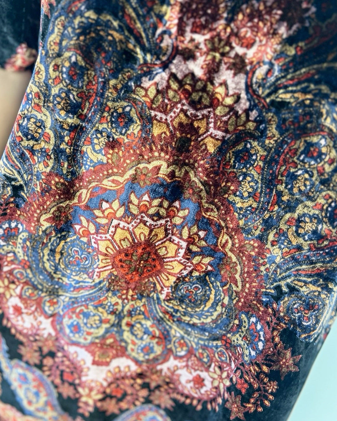 Astrid Printed Velvet MiniTunic