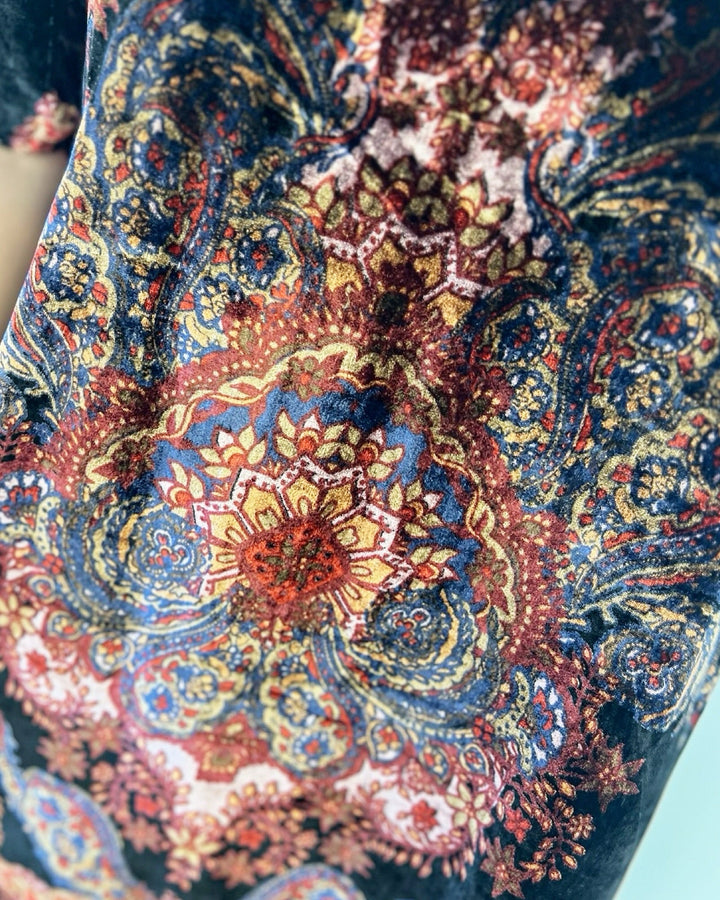 Astrid Printed Velvet MiniTunic