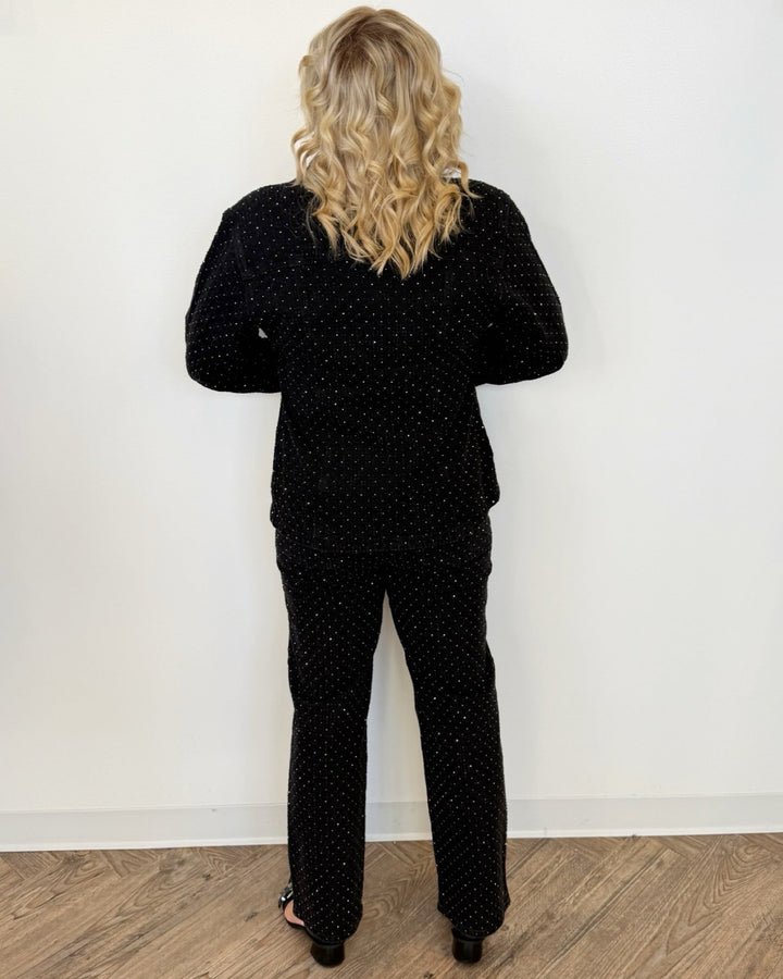 Atlas Rhinestone Embellished Straight Leg Pantdenim