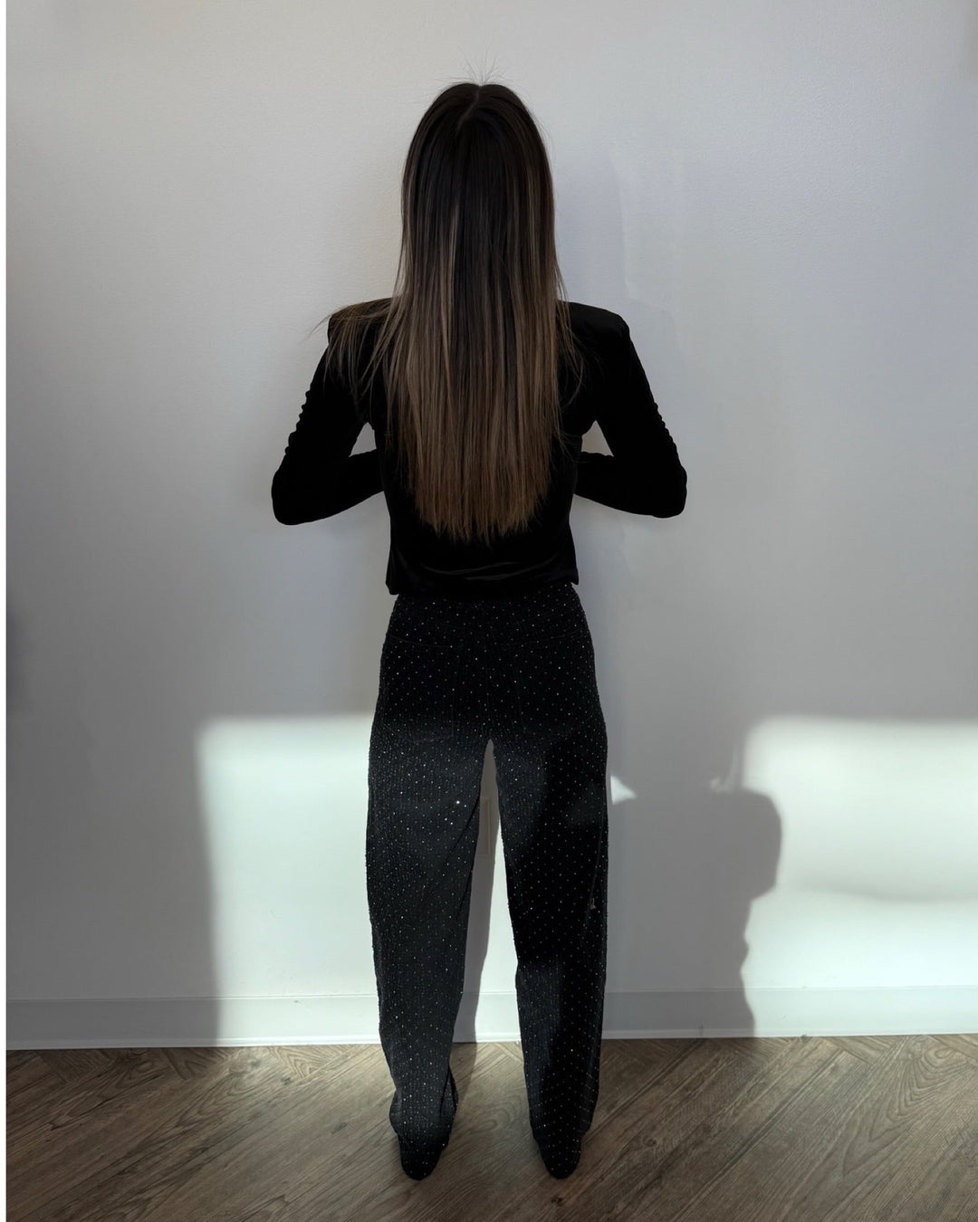 Atlas Rhinestone Embellished Straight Leg Pantdenim