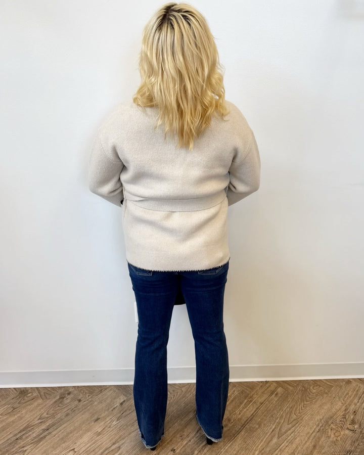 Azariah Open Cardigan With Tiecaridgan