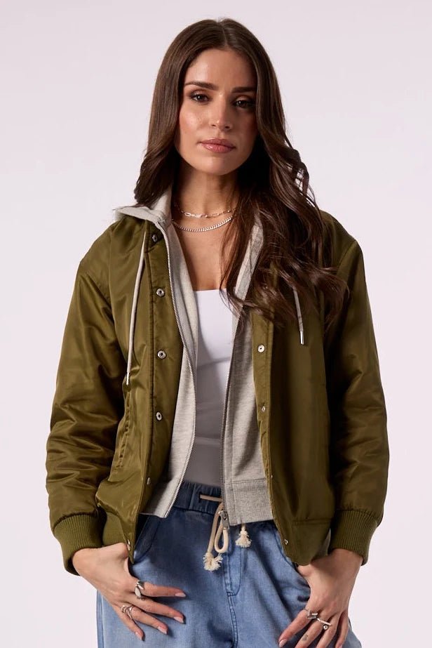 Bailey Bomber with Removable Hoodjacket