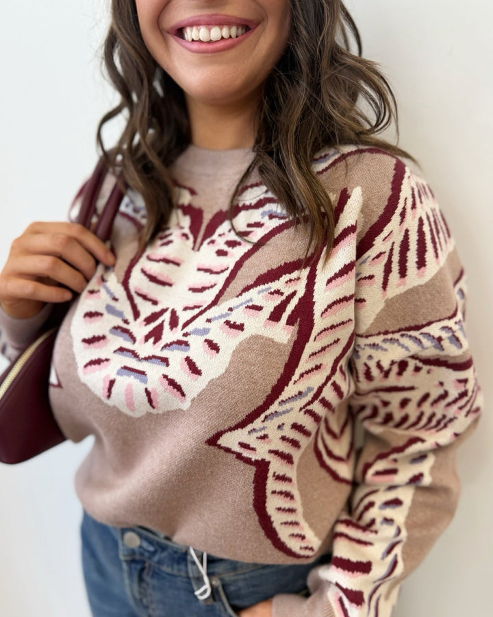 Barlow Detailed Knit Long Sleeve SweaterSweater